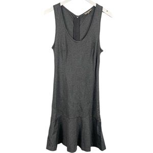 Banana Republic Gray Classic Ruffle Hem Sleeveless Racerback Fit & Flare Dress 4